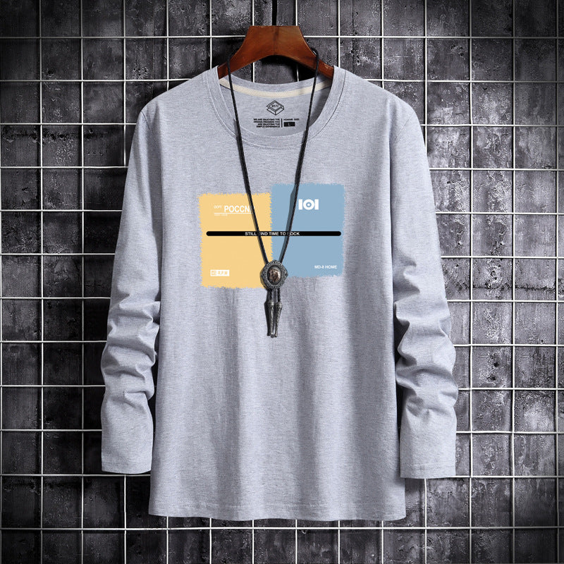 Men's Long-sleeved T-shirt Autumn 2022 New Cotton Loose Autumn And Winter Compassionate Bottoming Shirt Sweater Casual Upper Clothes Men