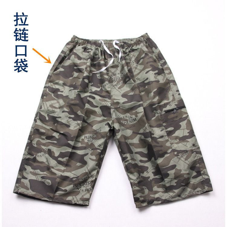 Summer Camouflage Shorts Men&amp;amp;#039;s Loose Tooling Casual Pants