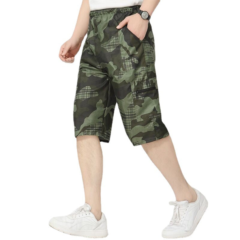 Summer Camouflage Shorts Men&amp;amp;#039;s Loose Tooling Casual Pants